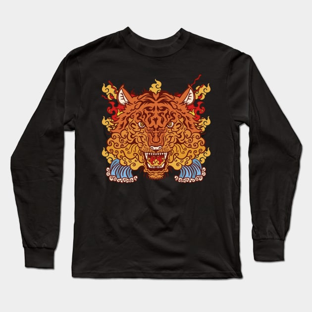 Tiger Newyear Long Sleeve T-Shirt by petit-creativ